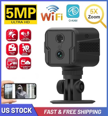 US 5MP 4G SIM Card WiFi Mini Camera Built-In Battery Two-Way Audio Home Security