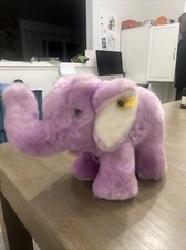 Steiff -- Elephant Happy Jumbo 12 In Long 8 Inches Tall 5758/22 Purple Lavender