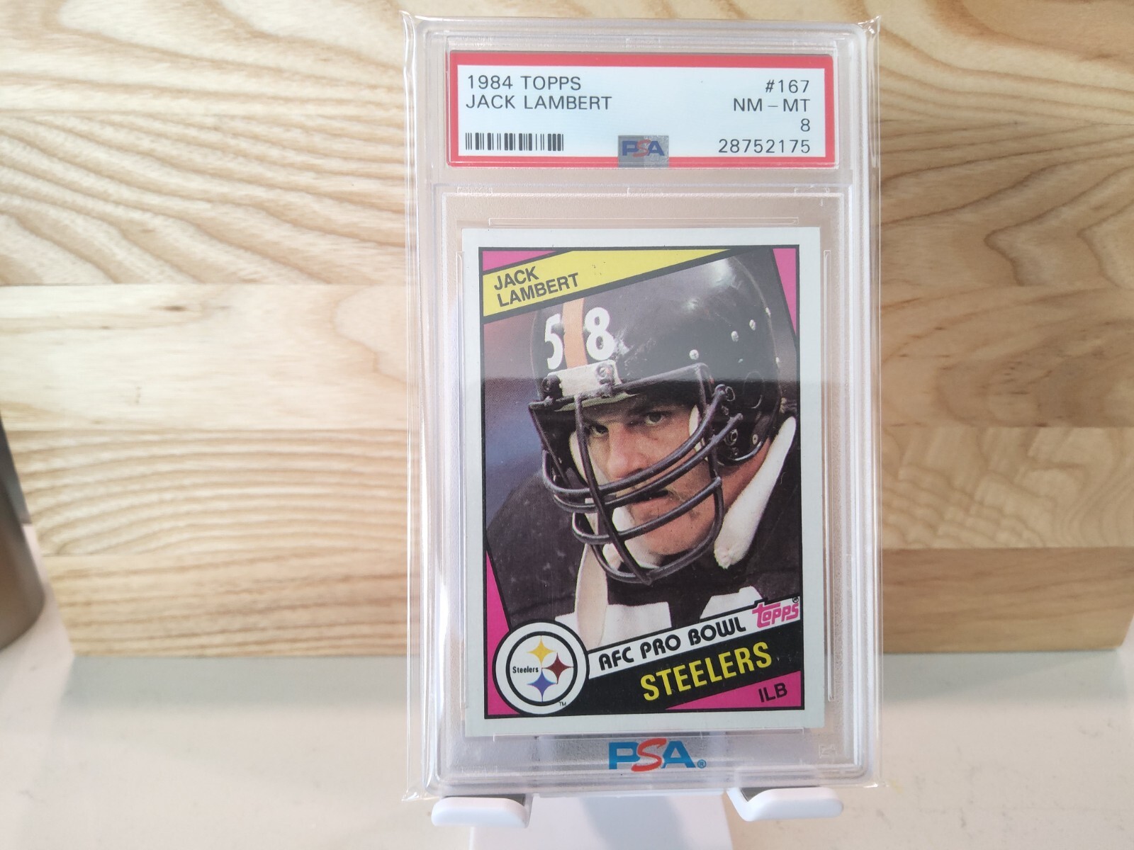 1984 Topps - #167 Jack Lambert PSA 8