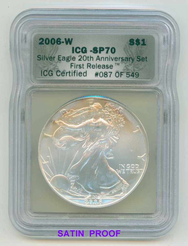 2006 ( 20th. Anniversary set ) Beautiful golden toned Eagle 70 set # 87 of 549 - Image 4 of 4