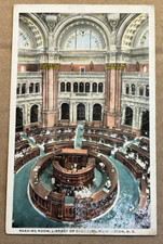 VINTAGE UNUSED .01 POSTCARD - READING ROOM, LIBRARY OF CONGRESS, WASHINGTON D.C