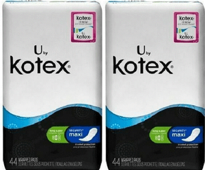 2 Pack U By Kotex Security Maxi Pads Long Super Unscented 44 Count Ebay