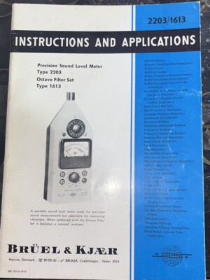 BRUEL & KJAER 2609 Measuring Amp, Operating & Service Manual w