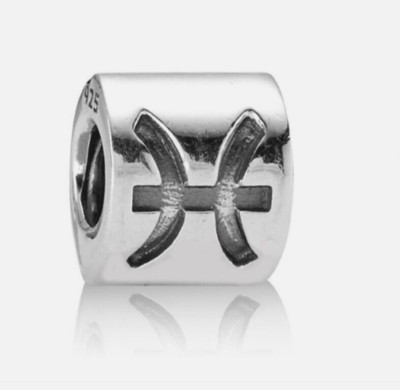 Authentic Retired Pandora Zodiac Pisces Charm, SS925