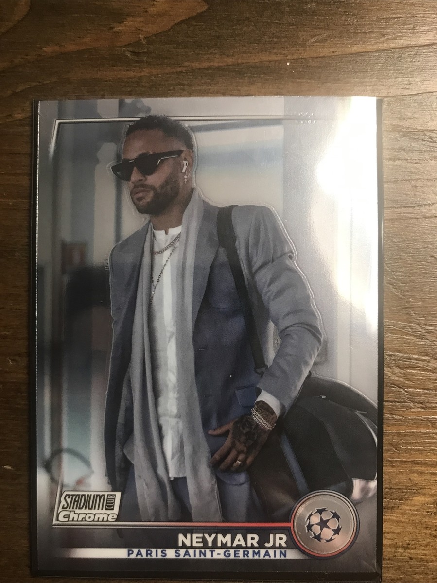 Neymar JR Paris Saint Germain Stadium Chrome Football Card UK