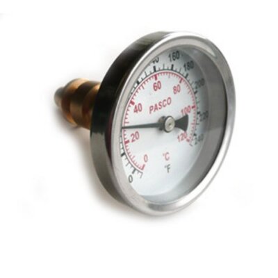 THERMOMETER,INLINE 1/2'' MPT DIAL FACE STYLE               