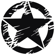 Distressed USA Army Military Star Vinyl Decal Sticker for Jeep Ford Dodge Truck