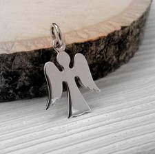 925 Sterling Silver Angel Outline Charm - Angel Cutout Charm - Angel Silhouette