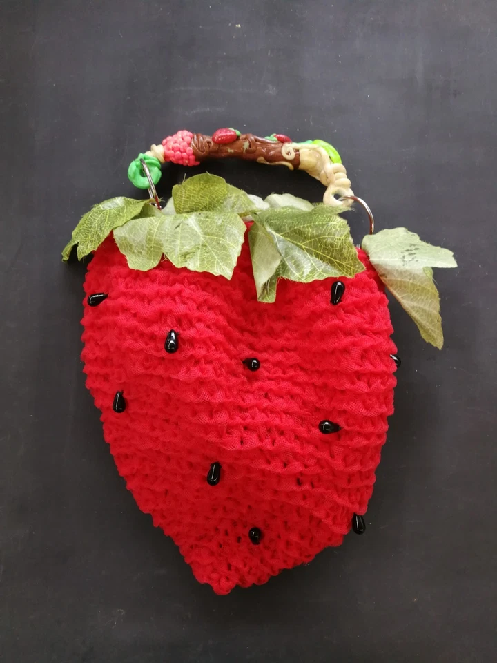 Bolso Icónico Mujeres Moda Accesorios Hombro Mano Bolso Asa Rojo Fresa Foto 2 de 4