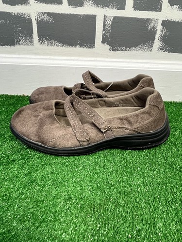 Propet Size 9 Brown Suede Mary Jane Shock Absorber Comfort Walking 