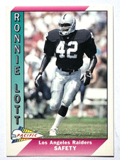 HOF'er RONNIE LOTT Los Angeles Raiders 1991 Pacific Football Card #602