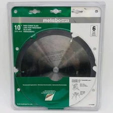 Koki 18108M Hardi Board Blade 10in Fiber Cement 6 Tooth Polycrystalline Diamond