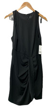Donna Morgan Womens D8070M Sleeveless Short Dress Size 16 Black for Casual Party