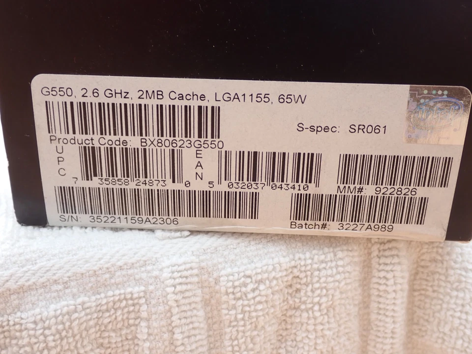 New Intel Celeron Dual-Core G550 LGA 1155 2.6GHz 2MB cache Desktop CPU SR061 - Image 3 of 4