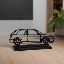 VW Golf 2 Modell 3D Dekoration -  Geschenk für Autoliebhaber