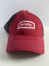 Vintage Genuity Seed Hat Cap Monsanto Ag Farming Promo Red Gray Baseball