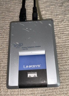 LINKSYS SPA1001 VoIP CISCO SYSTEMS ANALOG TELEPHONE ADAPTER 1 PORT FXS