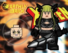 Earthly Brick Custom Magik Minifigure Marvel X-Men has extra Trans Sword