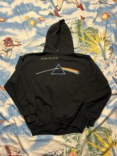 Vintage Pink Floyd Dark Side of The Moon Hoodie 90s RockUSA Music Tour Logo XL