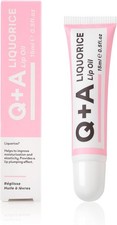 Q+A Liquorice Lip Oil. A hydrating, healing and plumping lip oil. 15ml/0.5fl.oz