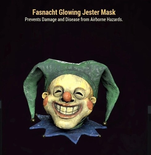 RARE Fallout 76 FO76 XBOX Fasnacht GLOWING JESTER BUFFOON Mask FAST DELIVERY - Picture 3 of 3