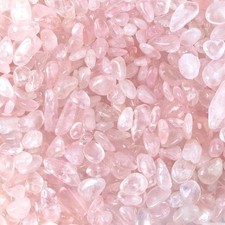 Rose Quartz Crystals, 1lb Pink Crushed Rose Quartz Chips Bulk Tumbled Stones Irr