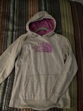 The North Face Women's Gray and Purple Pullover Hoodie Size Large