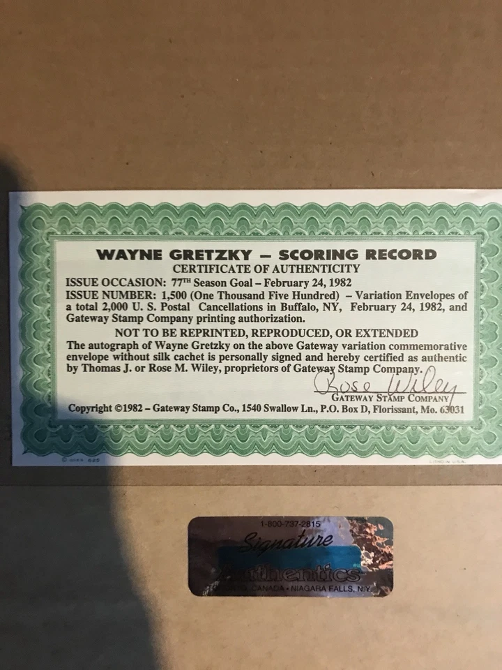 WAYNE GRETZKY FEB 24 1982 SCORING RECORD. - Image 3 of 4