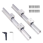 2Pcs 12mm SBR12 L1000mm Fully Supported Linear Rail Shaft Rod + 4X SBR12UU block