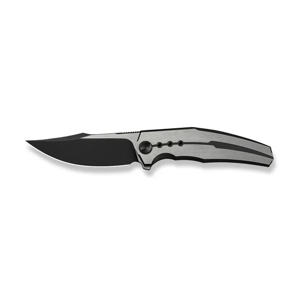 WE Knife Kyklos Frame Lock 23086-3 Black & Satin Titanium M390 Knife - Image 2 of 4