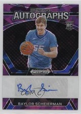 2024-25 Panini Prizm Draft Picks Purple Ice /99 Baylor Scheierman Auto 1it5