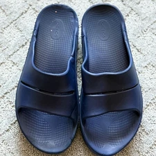 OOFOS OOahh Unisex Slide Sandals Blue 11 Casual Summer