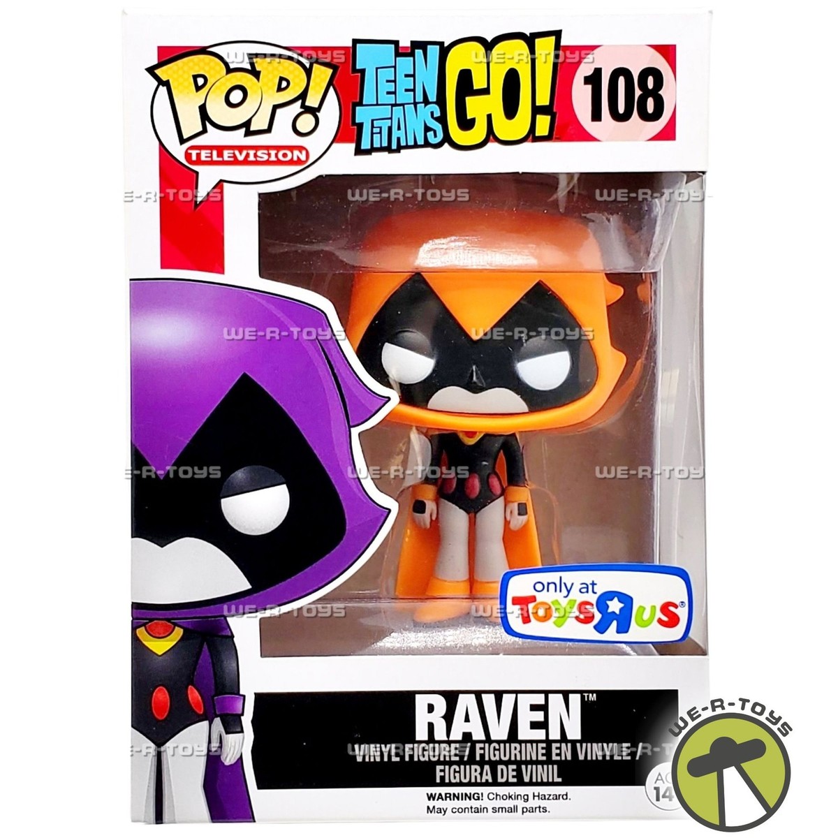 Funko POP Television Teen Titans Raven 108 Orange Vinyl Figure