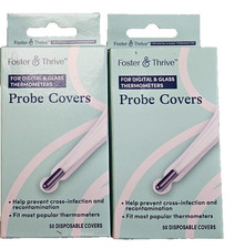 F T Probe Thermometer Covers, Universal for Standard Thermometer, 50ct 2 boxes