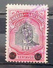 El Salvador 1907 President Jose Escalon Overprinted Used R80