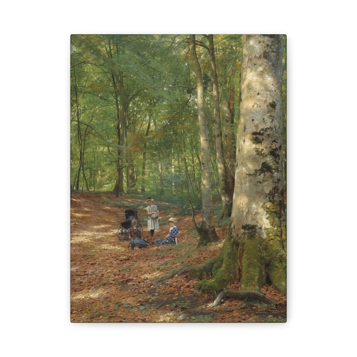 Peder Mørk Mønsted (1859-1941) Forest Glade - 1883 - Canvas Wall
