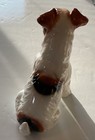 Vintage White And Brown Seated Fox Terrier Ceramic Figurine — photo 4