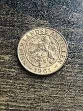 1961 Netherlands Antilles 1 One Cent Beautiful Actual Coin TB9740*