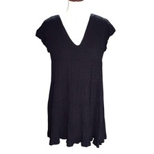 Urban Outfitters Black Baby Doll Ruffle Sleeve Mini Dress Size Medium