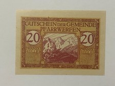 👀AUSTRIA 1920 20 ZWANZIG HELLER BANKNOTE HIGH GRADE UNC SCARCE ANTIQUE 👀