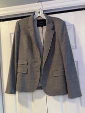 J. Crew Schoolboy Gray Blazer 10 Wool Blend Two Button Pockets Stretch