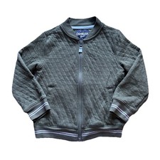 Oshkosh B'Gosh Boys Olive Green Zip Up Bomber Jacket Pockets Size 4T