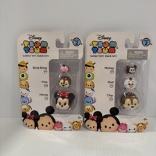 Disney Tsum Tsum Series 2 - 3 Pack Lot of 2 Chip-Bing-Bong Minnie Mickey Olaf