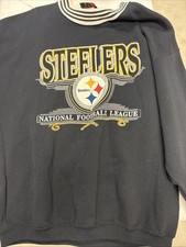 Vtg Pittsburgh Steelers Sweatshirt Mens L Gray NFL Football 90s Jostens