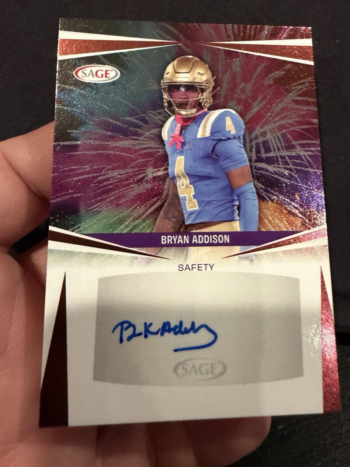 2025 Sage High Series - Autographs Bryan Addison #A-BA Blue (AU, RC)