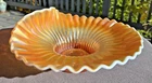 Vintage Dugan Marigold Carnival Glass Bowl – Ruffled Opalescent - 9" - Excellent