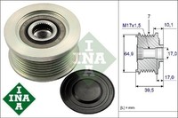INA 535017710 Generatorfreilauf Freilauf Generator FüR Nissan