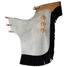 HILASON Pro Rodeo Bronc Bull-Riding Smooth Leather Chinks | Handmade Chaps