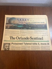 October 1, 1982  EPCOT special Orlando Sentinel newspaper Disney World Open Day