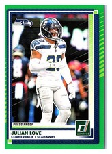 2025 Donruss #197 Julian Love Press Proof Green